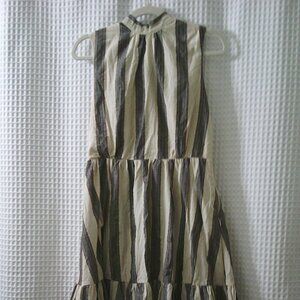 Saint Geraldine Striped High Neck Dress